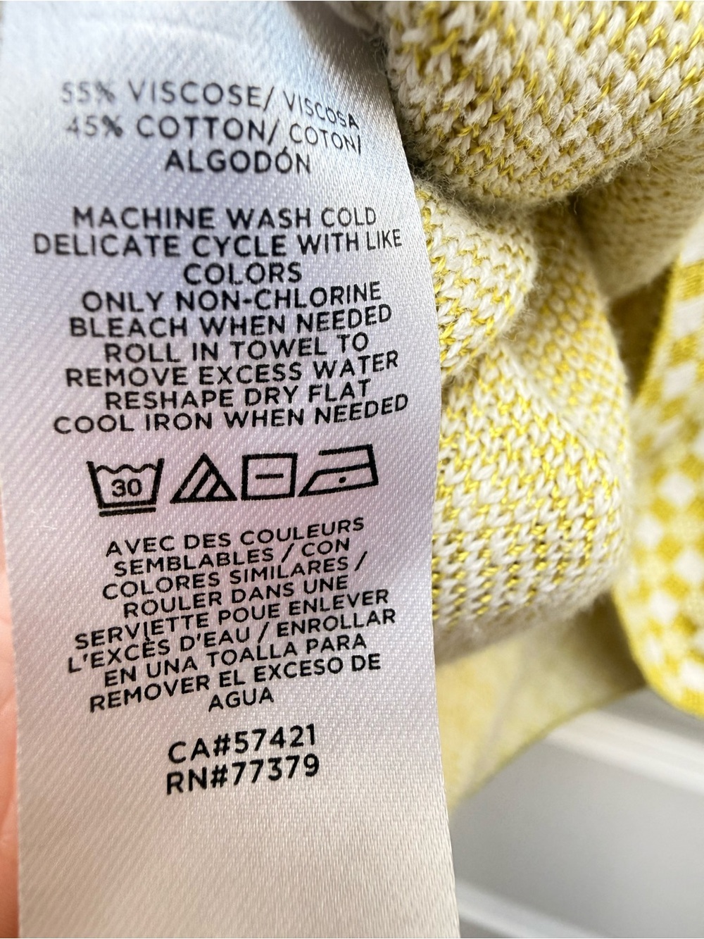 Ann Taylor Petite Chartreuse Puff Sleeve Check Sweater Size SP - Picture 11 of 11